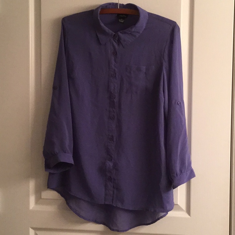 ❤️ Rue21 Purple Button-up top